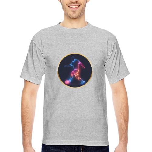 Soccer: Electric Kick Ring - Bayside Unisex Heavyweight USA Made T-Shirt