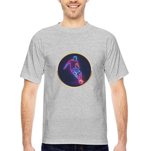 Soccer: Neon Golden Goal - Bayside Unisex Heavyweight USA Made T-Shirt