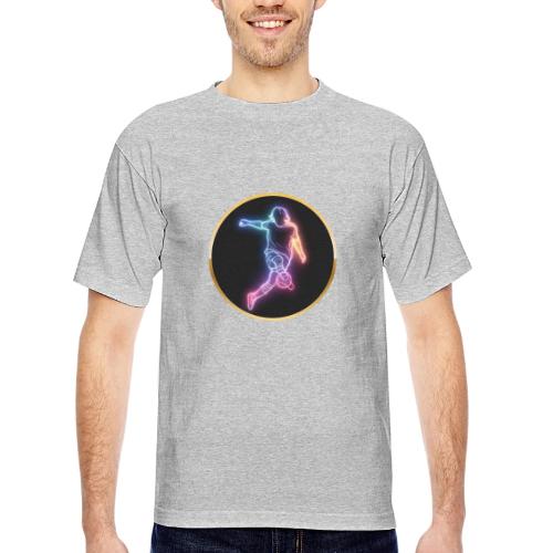 Soccer: Neon Goal Fusion - Bayside Unisex Heavyweight USA Made T-Shirt