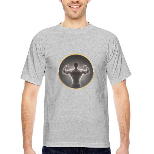 Bodybuilding: Neon Strength Frame - Bayside Unisex Heavyweight USA Made T-Shirt