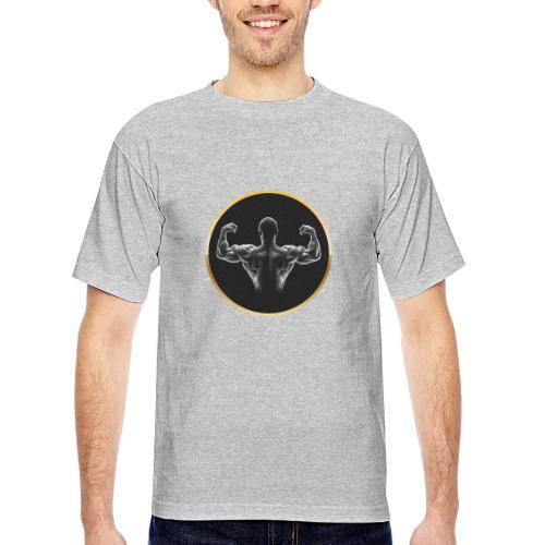 Bodybuilding: Golden Back Power - Bayside Unisex Heavyweight USA Made T-Shirt