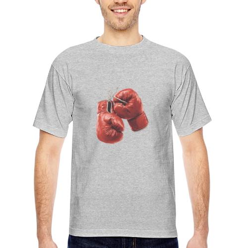 Boxing: Hanging Gloves Icon - Bayside Unisex Heavyweight USA Made T-Shirt