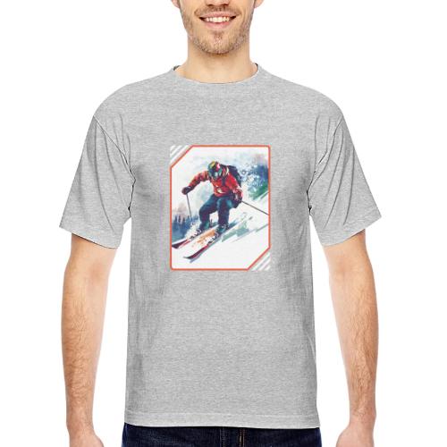 Skiing is Life - Bayside Unisex Heavyweight USA Made T-Shirt