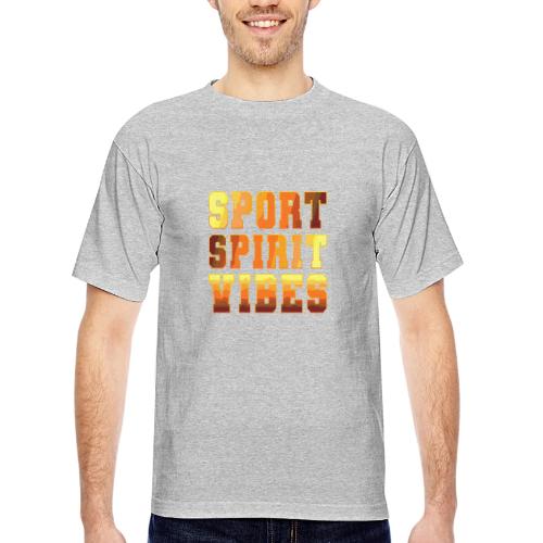 Sport Spirit Vibes Gradient - Bayside Unisex Heavyweight USA Made T-Shirt