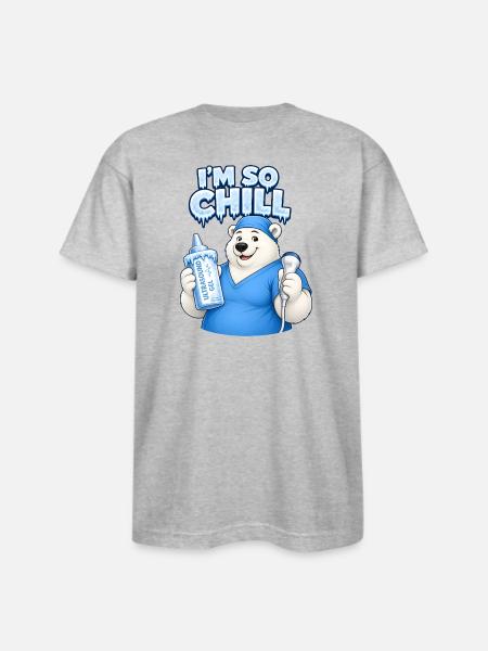 sonographers are so chill - Bayside Unisex Heavyweight USA Made T-Shirt - heather gray