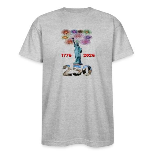 1776 - 2026 | 250 Years USA | Fireworks - Bayside Unisex Heavyweight USA Made T-Shirt