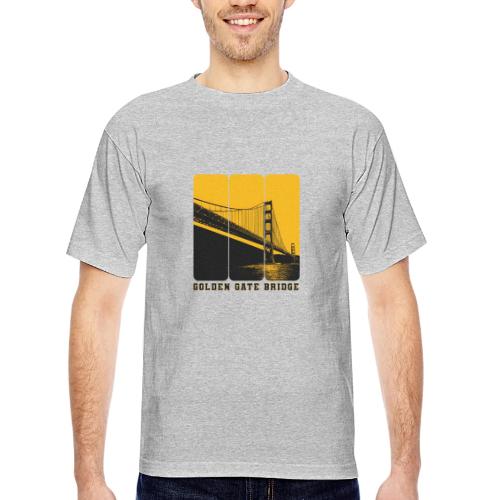Golden Gate Bold Icon - Bayside Unisex Heavyweight USA Made T-Shirt