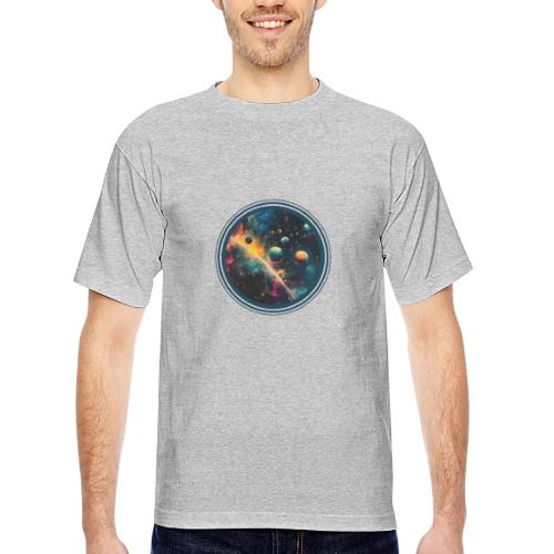 Painted Planetscape - Bayside Unisex Heavyweight USA Made T-Shirt