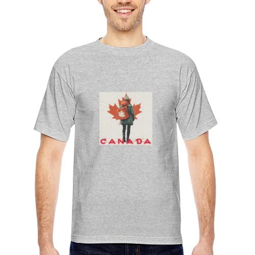 Canada: Proud Canadian Woman - Bayside Unisex Heavyweight USA Made T-Shirt