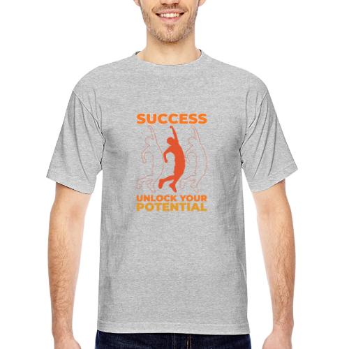 Unlock Success - Bayside Unisex Heavyweight USA Made T-Shirt