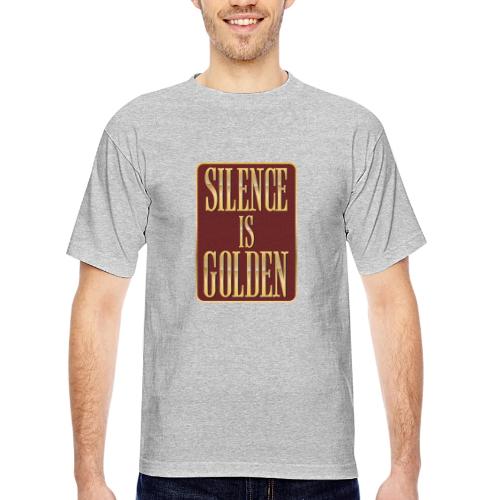Silence Is Golden - Bayside Unisex Heavyweight USA Made T-Shirt