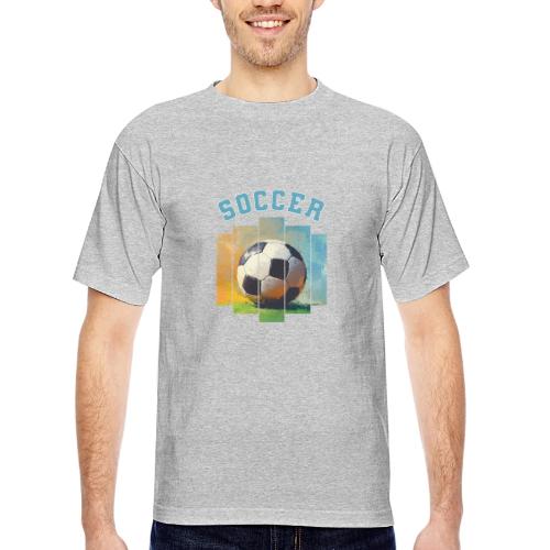 Soccer Ball Vibes - Bayside Unisex Heavyweight USA Made T-Shirt