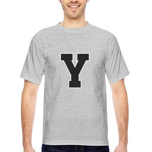 Varsity Letter Y Collegiate Alphabet Art - Bayside Unisex Heavyweight USA Made T-Shirt