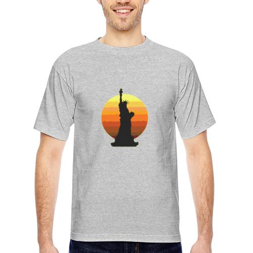 USA: Golden Horizon Liberty - Bayside Unisex Heavyweight USA Made T-Shirt