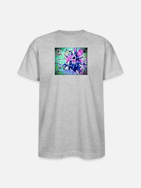 Zombie tentacle Rabbit  - Bayside Unisex Heavyweight USA Made T-Shirt - heather gray