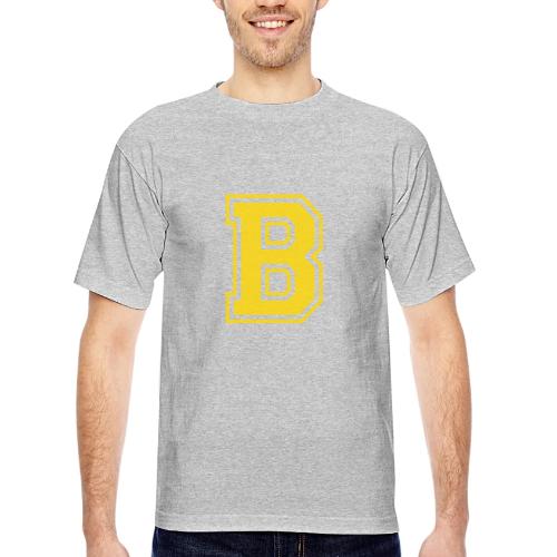 Letter B – Capital Athletic Alphabet Monogram - Bayside Unisex Heavyweight USA Made T-Shirt