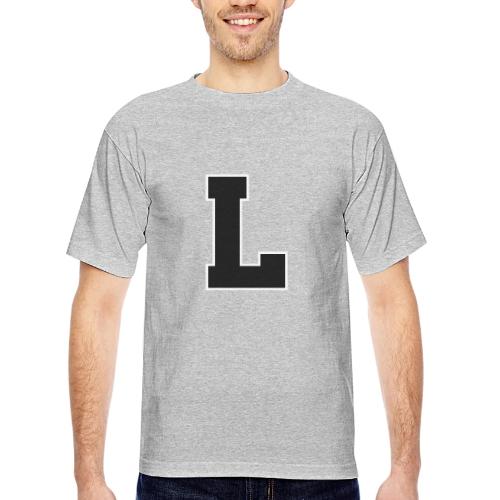 Varsity Letter L Athletic Monogram - Bayside Unisex Heavyweight USA Made T-Shirt