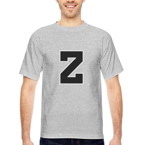 Varsity Letter Z Athletic Font Design - Bayside Unisex Heavyweight USA Made T-Shirt