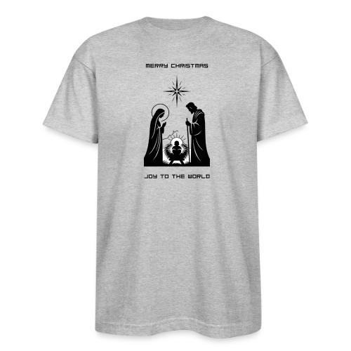 Joy to the World T-Shirt | Minimalist Nativity - Bayside Unisex Heavyweight USA Made T-Shirt