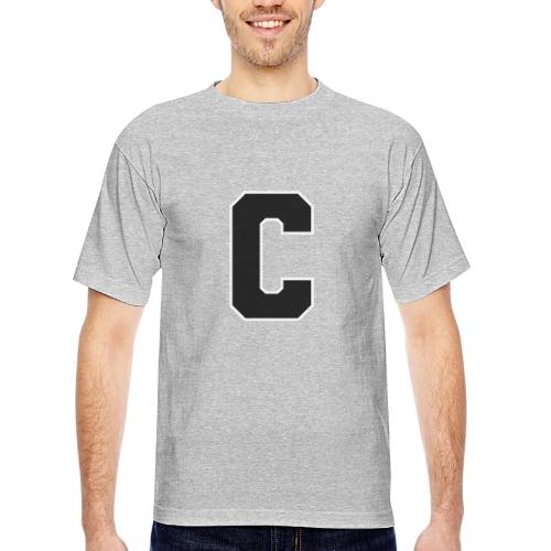 Varsity Letter C Collegiate Monogram - Bayside Unisex Heavyweight USA Made T-Shirt