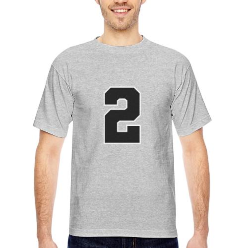 Varsity Number 2 Sports Design - Bayside Unisex Heavyweight USA Made T-Shirt