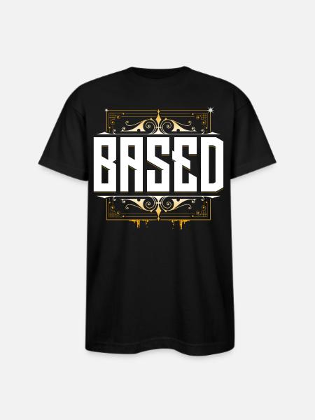 Based - KekW - Omegalul - Twitch - Bayside Unisex Heavyweight USA Made T-Shirt - black