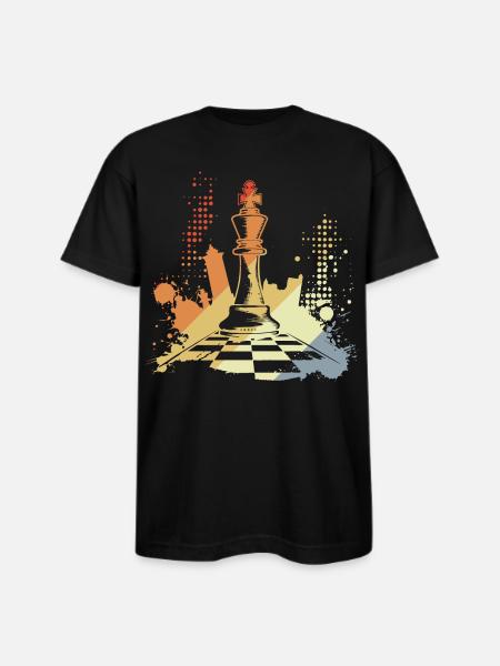 Chess Pieces - Bayside Unisex Heavyweight USA Made T-Shirt - black