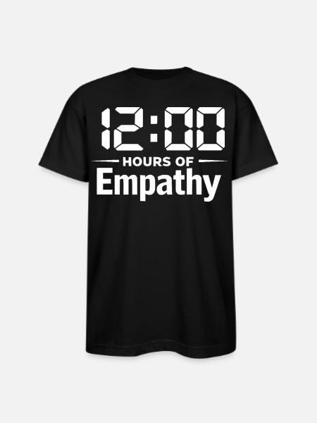 12 Hours of Empathy Aide - Bayside Unisex Heavyweight USA Made T-Shirt - black