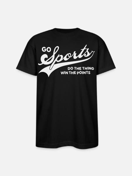 Go Sports - Bayside Unisex Heavyweight USA Made T-Shirt - black