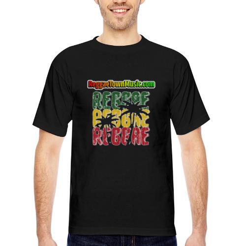 Rasta style reggae music design with classic roots - T-shirt épais Bayside fabriqué aux É.-U. Unisexe