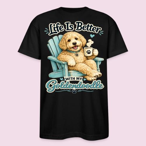 Life Is Better With My Goldendoodle - Bayside Unisex Heavyweight USA Made T-Shirt