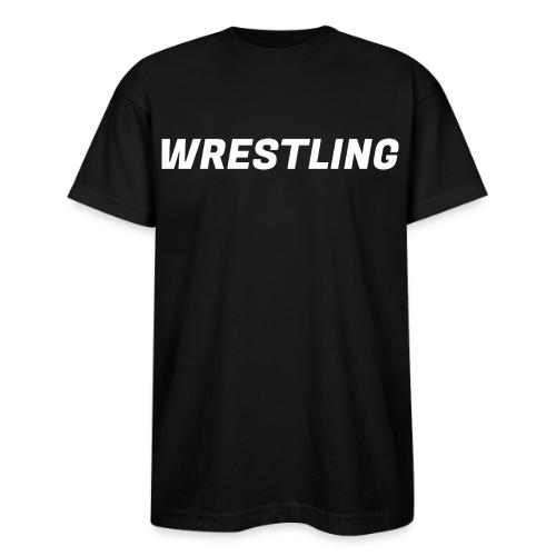 WRESTLING - Heavy Type / White - Bayside Unisex Heavyweight USA Made T-Shirt