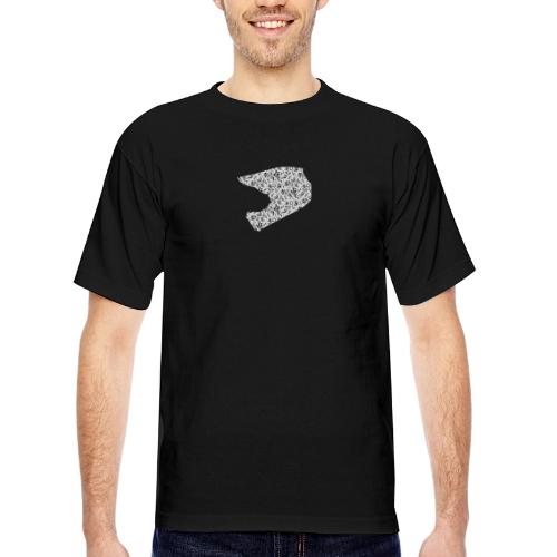 Floral Helmet - Bayside Unisex Heavyweight USA Made T-Shirt