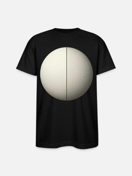 geometric circle - Bayside Unisex Heavyweight USA Made T-Shirt - black