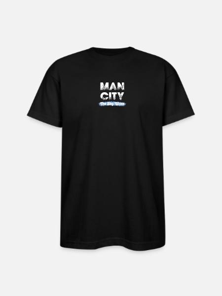 man_city - The Sky Blues - Bayside Unisex Heavyweight USA Made T-Shirt - black