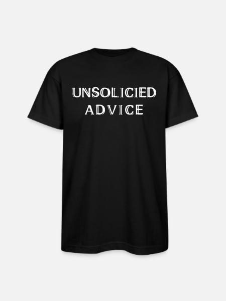 Unsolicited Advice - Bayside Unisex Heavyweight USA Made T-Shirt - black