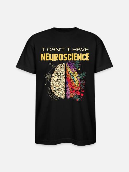 Neuroscience Brain Popart - Bayside Unisex Heavyweight USA Made T-Shirt - black