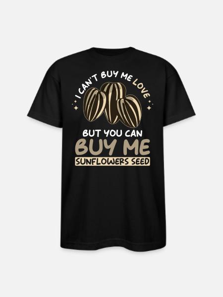Sunflower Seeds - Bayside Unisex Heavyweight USA Made T-Shirt - black