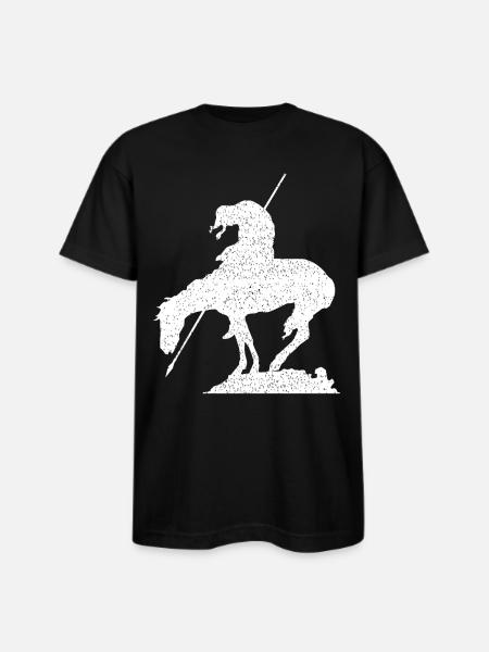 The horseman trail end - Bayside Unisex Heavyweight USA Made T-Shirt - black