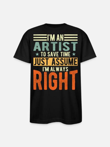 Artist - Bayside Unisex Heavyweight USA Made T-Shirt - black