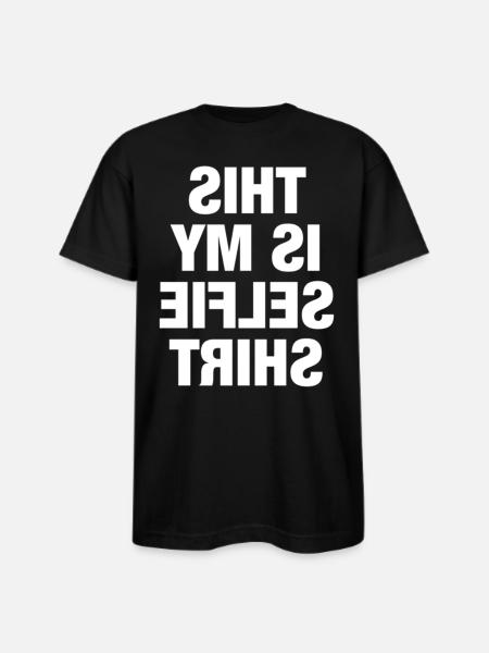 This is My Selfie - Bayside Unisex Heavyweight USA Made T-Shirt - black