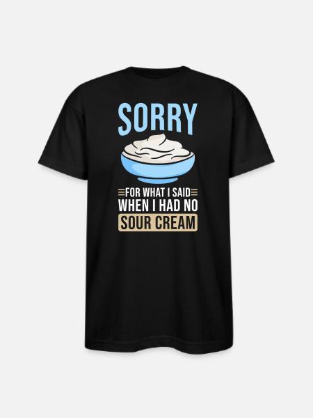 Sour Cream - Bayside Unisex Heavyweight USA Made T-Shirt - black