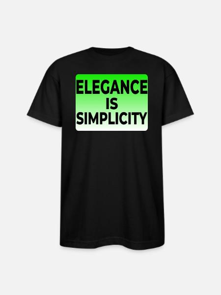 ELEGANCE IS SIMPLICITY T-SHIRT - Bayside Unisex Heavyweight USA Made T-Shirt - black