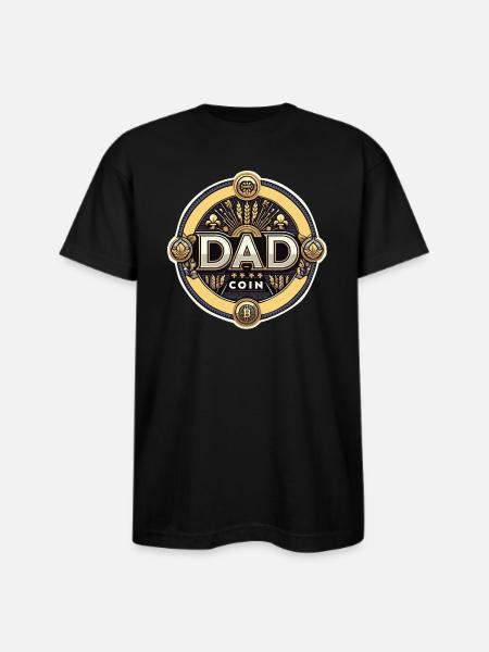 Dad Coin - Bayside Unisex Heavyweight USA Made T-Shirt - black