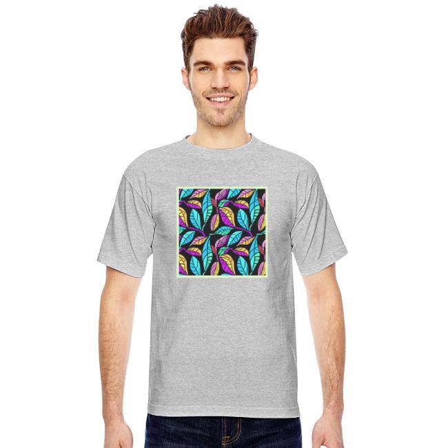 Stained Glass Leaves Design