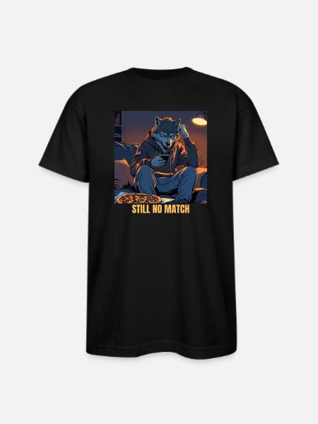 Lunar Swipe Blues - Bayside Unisex Heavyweight USA Made T-Shirt - black