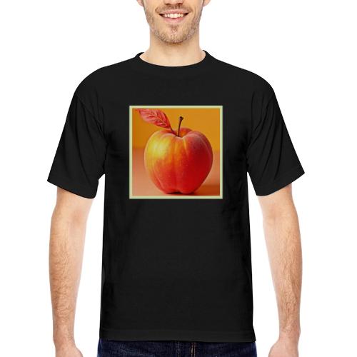 Golden Peach Perfection Design - Bayside Unisex Heavyweight USA Made T-Shirt