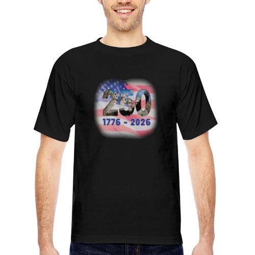 1776 - 2026 | 250 Years USA - Bayside Unisex Heavyweight USA Made T-Shirt