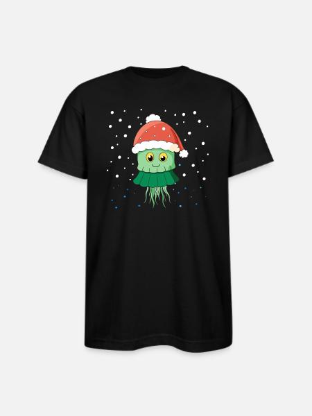 JELLYFISH - Bayside Unisex Heavyweight USA Made T-Shirt - black