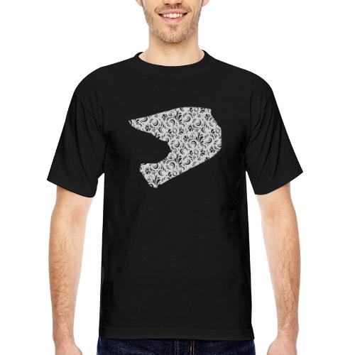 Floral Helmet - Bayside Unisex Heavyweight USA Made T-Shirt